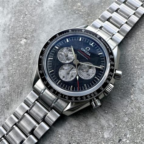 omega speedmaster with meteorite dial|Omega Speedmaster meteorite dial.